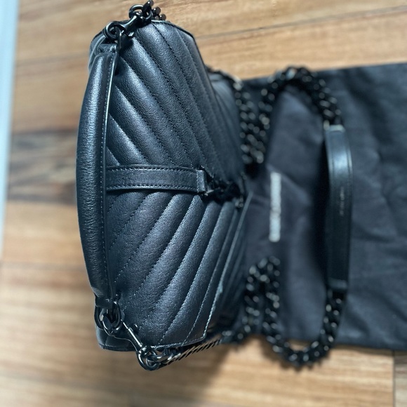 🔥🔥RARE~YSL Medium College ALL Black Hardware BLCK on BLCK is the NEW BLCK🖤 - Picture 4 of 11